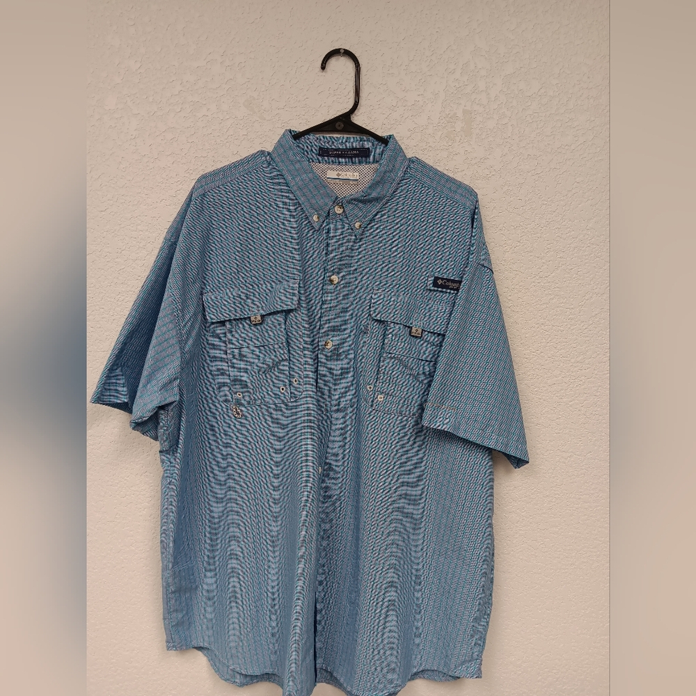 SUPER BAHAMA COLUMBIA SHORT SLEEVE BUTTON DOWN SHIRT